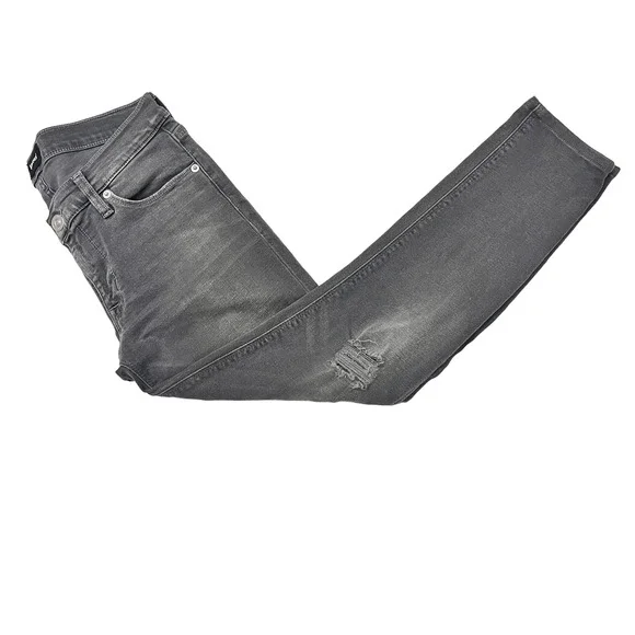 Hudson Krista Ankle Skinny Jeans Solid Gray Size 27 - Picture 3 of 12